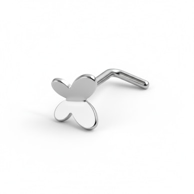 Stud de nas din titan cu fluture