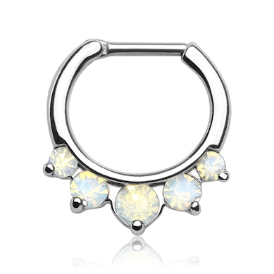 Clicker de sept cu pietre opal mari