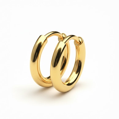 Pereche huggie hoops titan