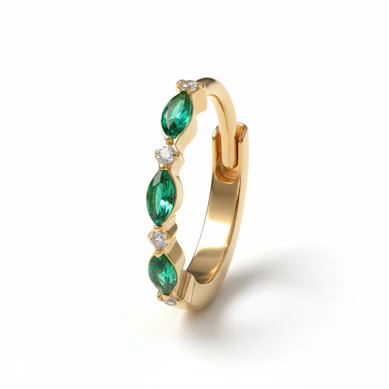 Cercel din titan cu pietre colorate