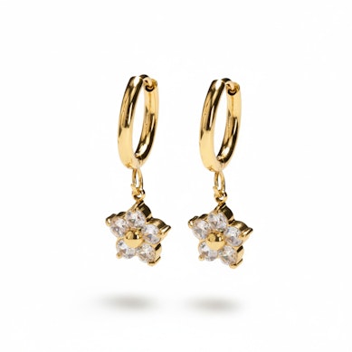 Pereche de cercei cu pandant floare