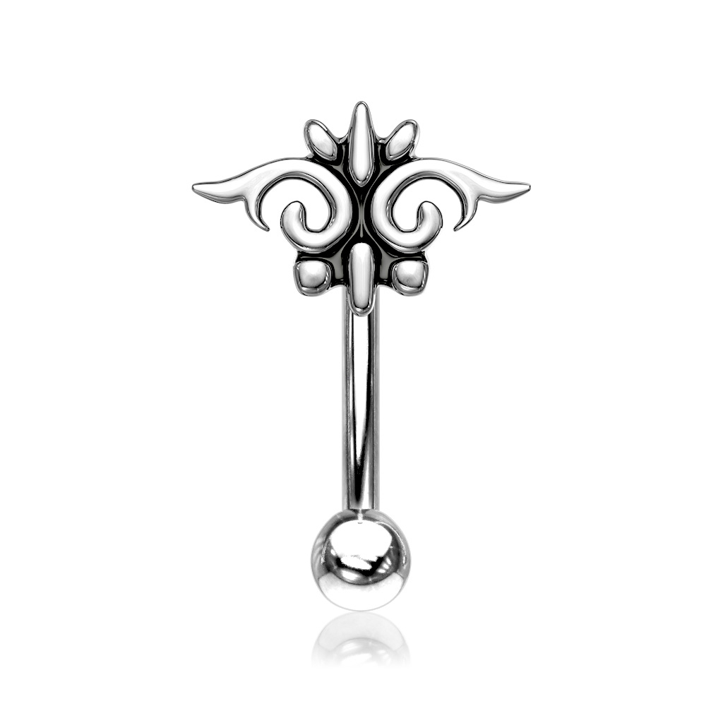 Barbell curbată cu motiv tribal