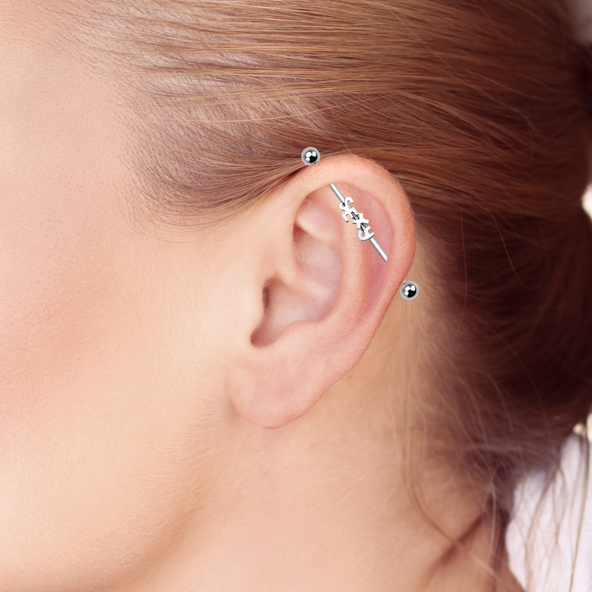 Bară industrială cu text