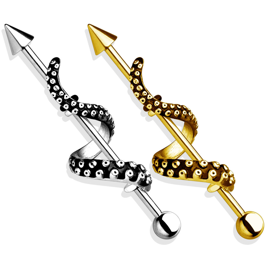 Barbell industrială cu vârf ascuțit și tentacul de caracatiță