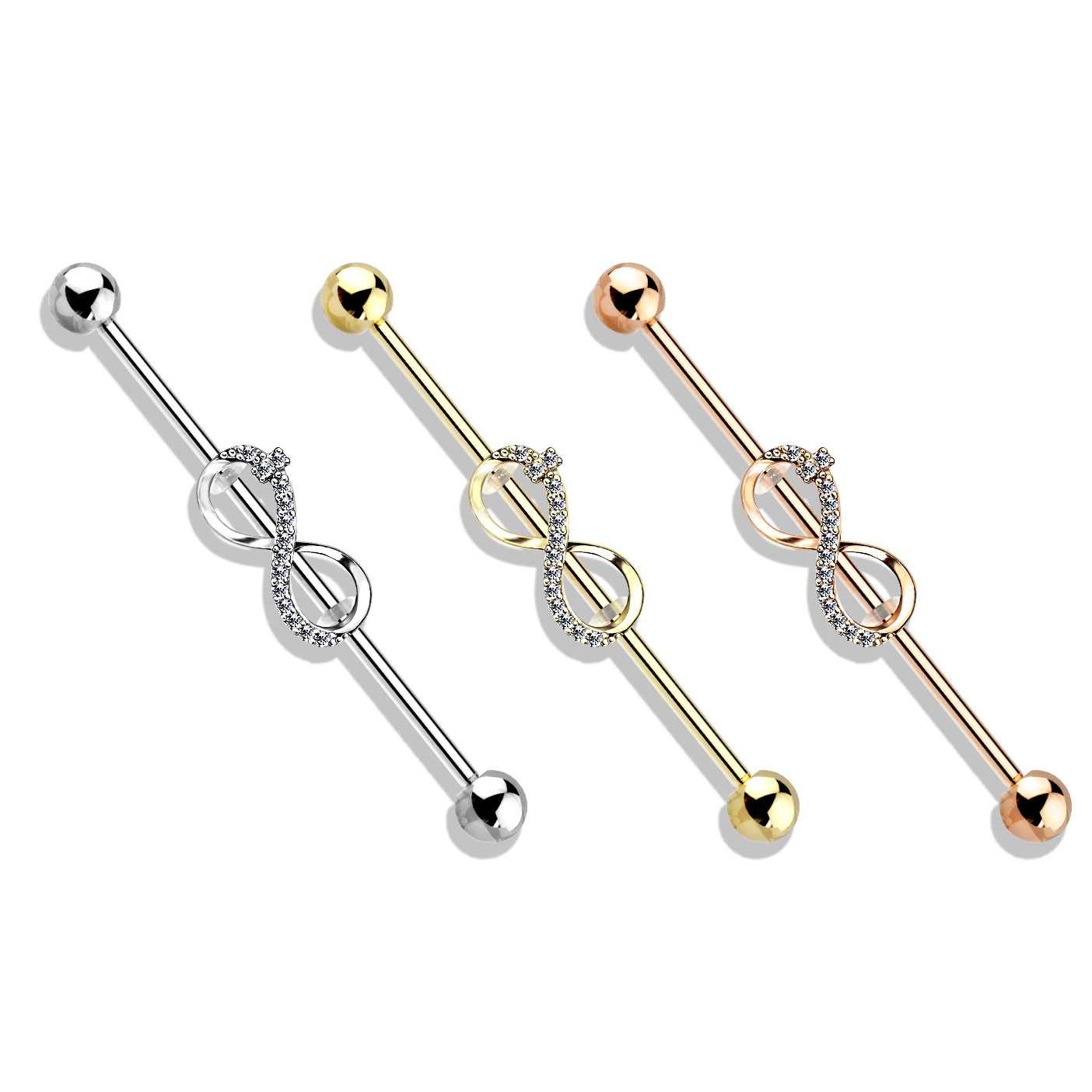 Barbell industrială cu semnul infinitului