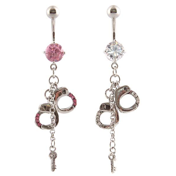 Cercel de buric cu piatră și cătușe