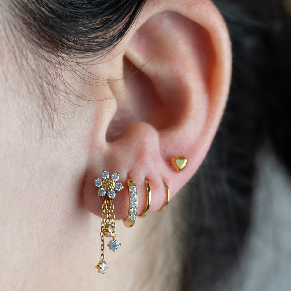 Charm cu trio de pietre