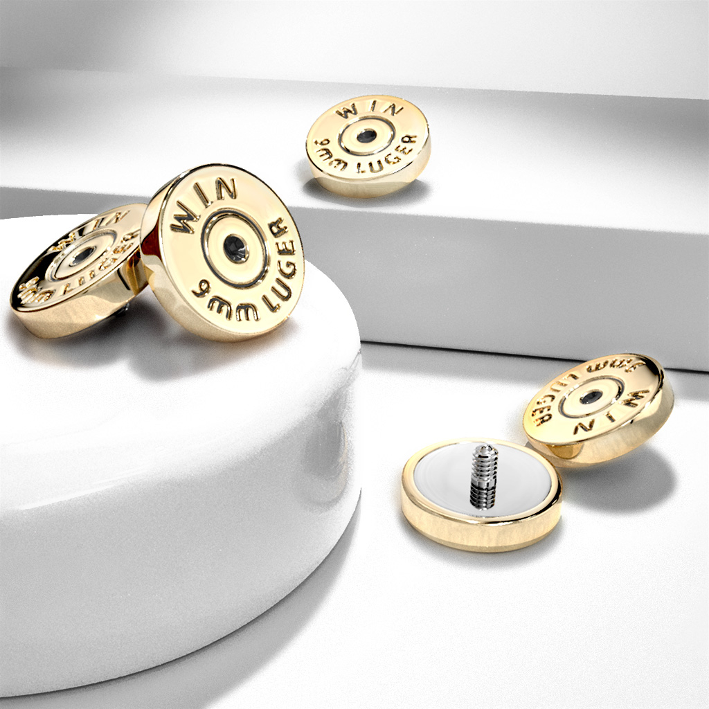 Dermal ce imită partea din spate a unui cartuș