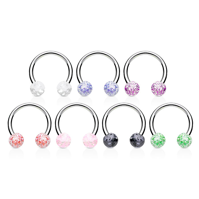 Potcoavă cu bile strălucitoare