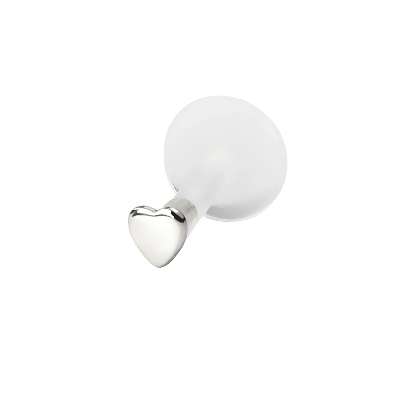 Labret din aur de 14 carate si vârf în formă de inimă-Aur alb 14K / PTFE