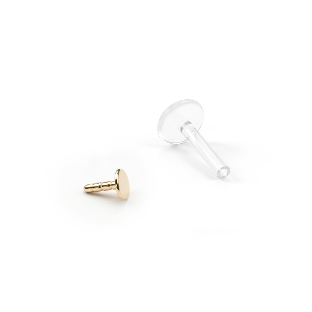 Labret din aur de 14K și vârf rotund