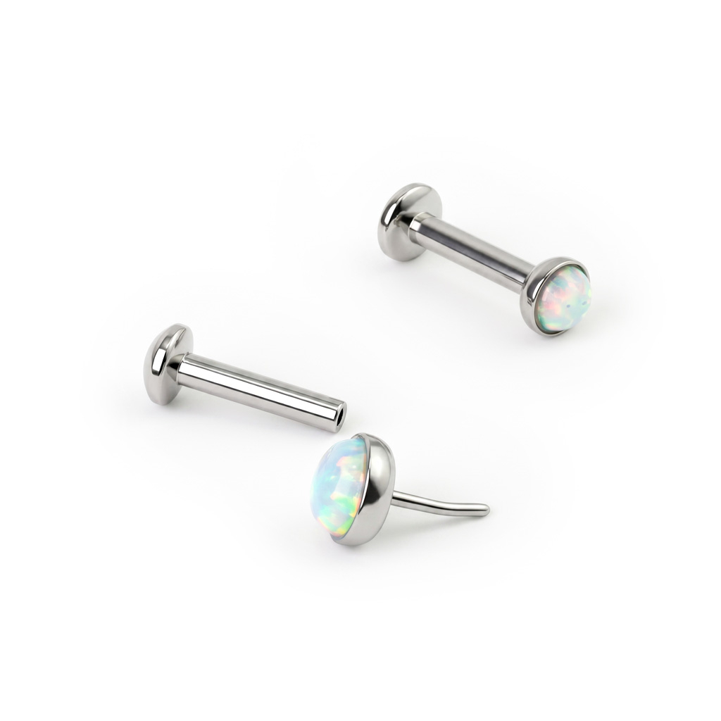 Labret push-in cu opal