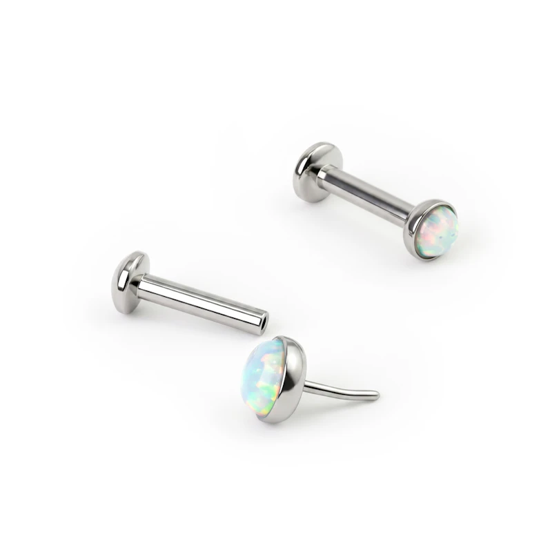 Labret push-in cu opal