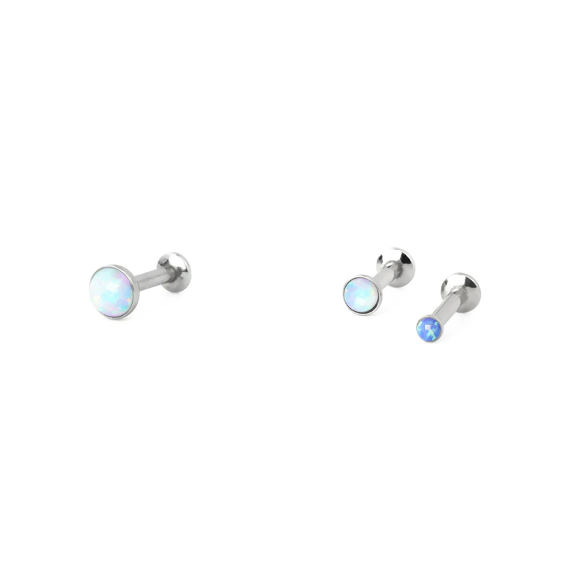 Labret push-in cu opal