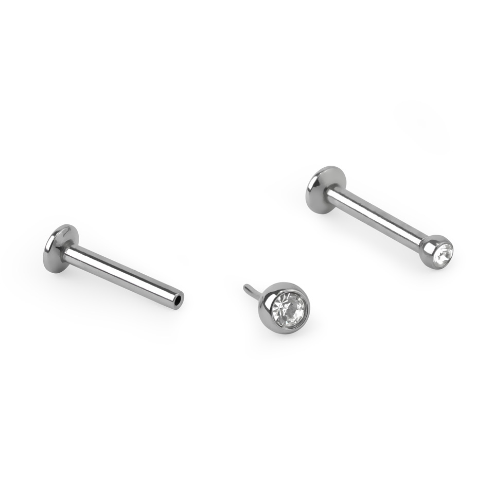 Labret push-in cu piatră