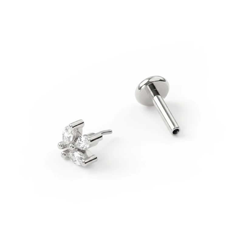 Labret push-in cu pietre marchize