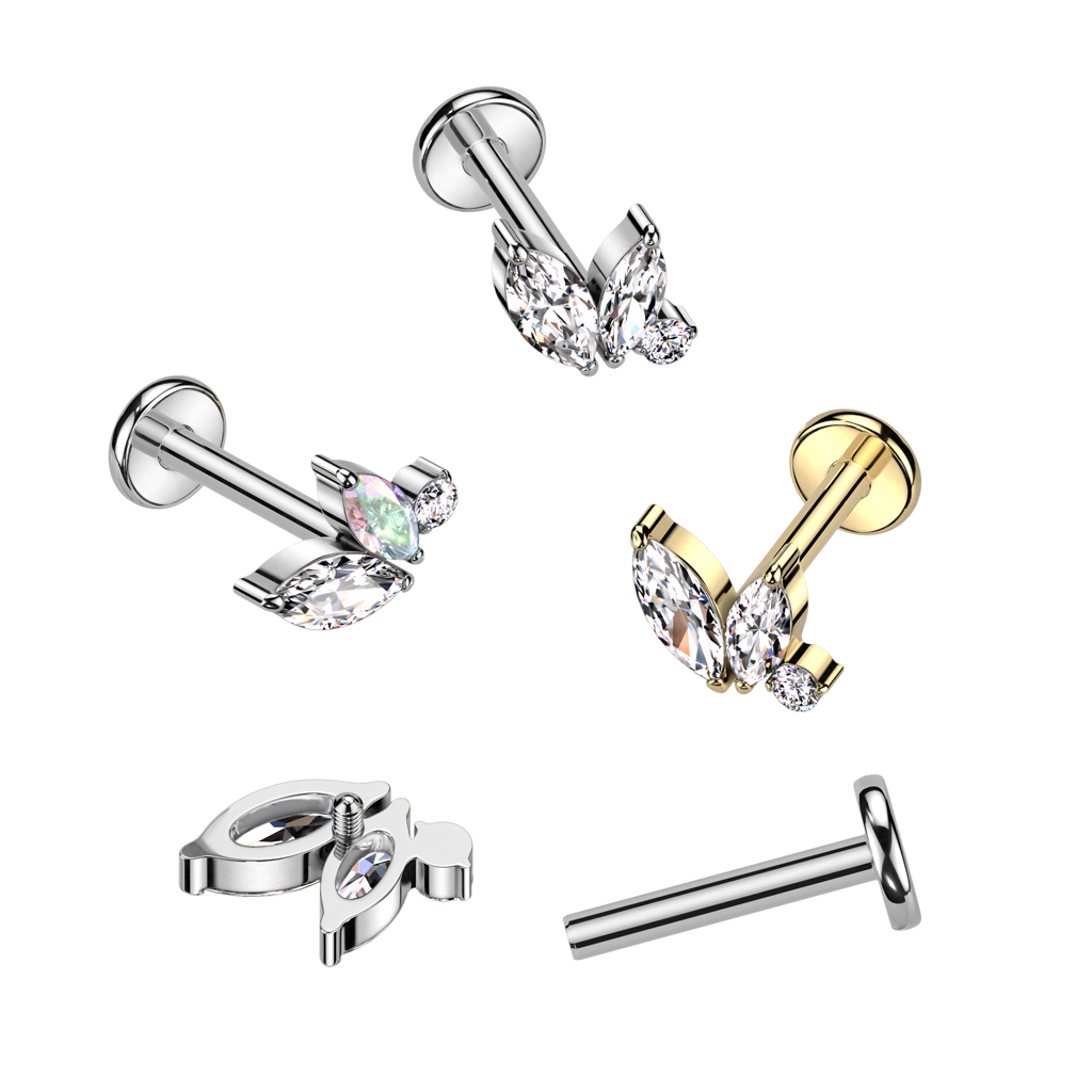 Labret delicat din titan cu fir intern