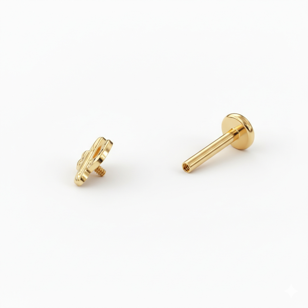 Labret din titan cu cactus