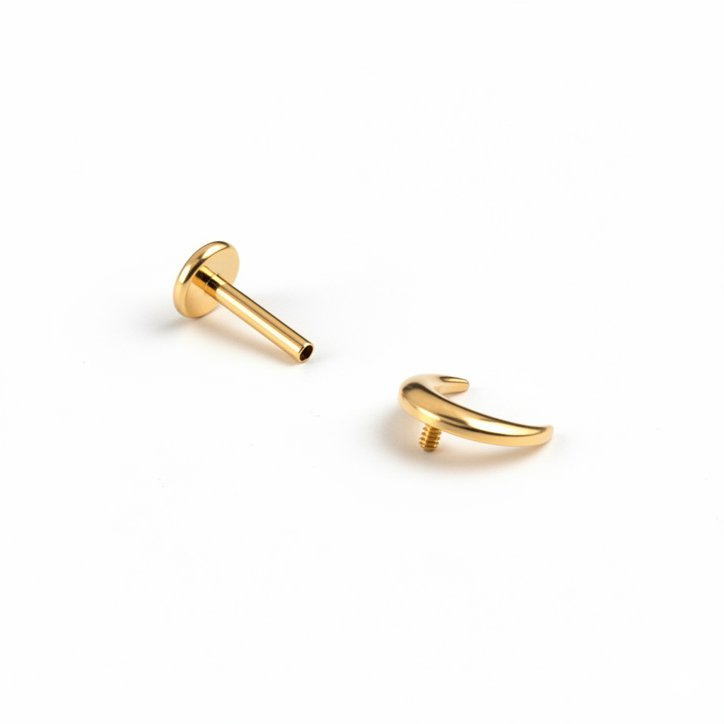 Labret din titan cu semilună