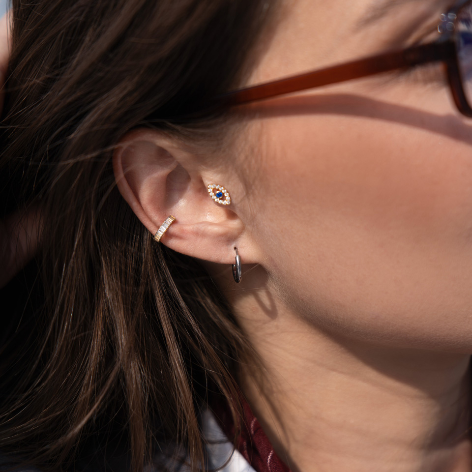 Labret din titan ochiul rău