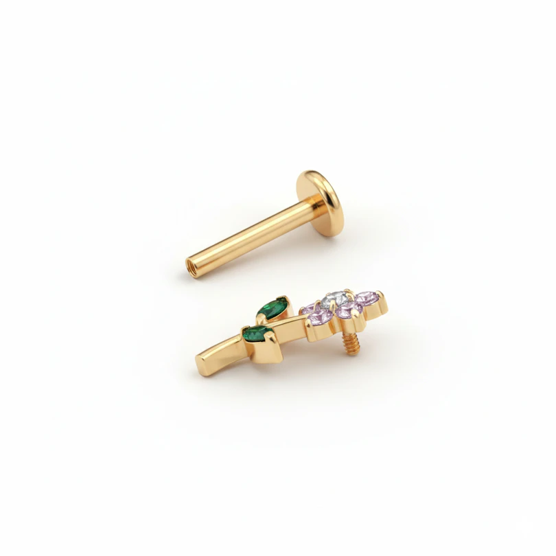 Labret cu spate plat și floare drăguță