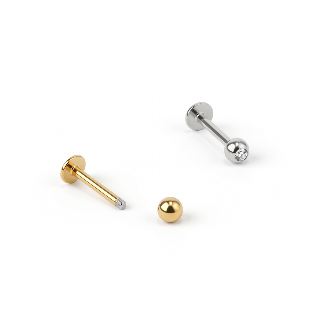 Labret cu piatră încastrată