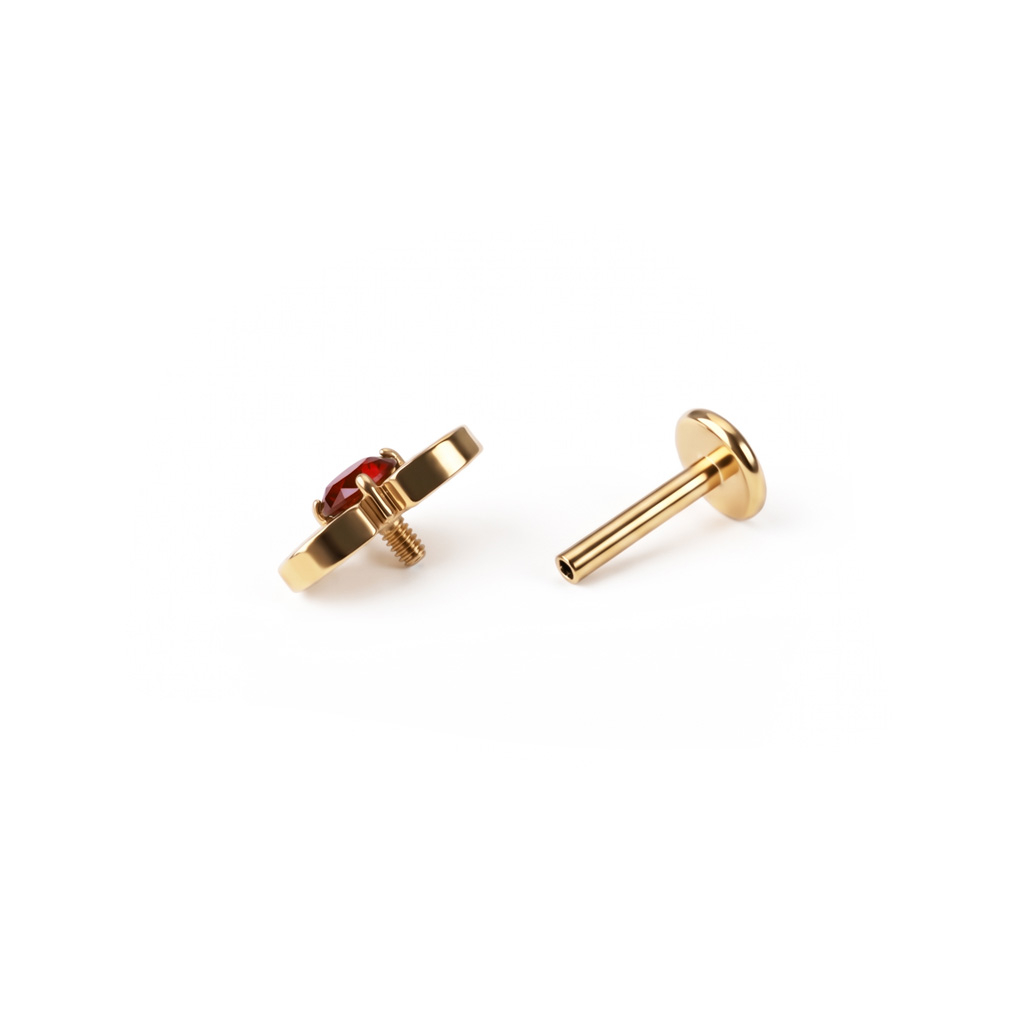 Labret din titan cu liliac mic