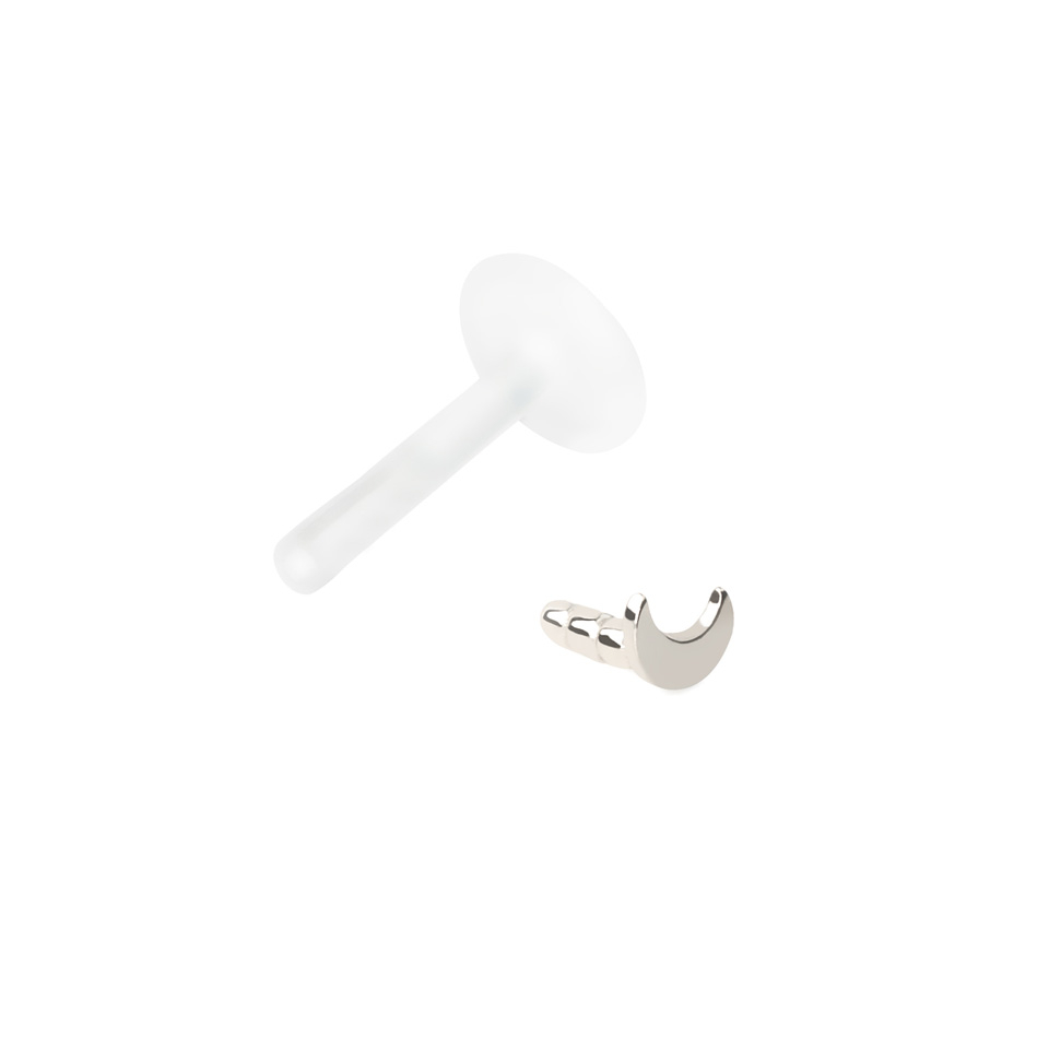 Labret cu lună din aur de 14 carate
