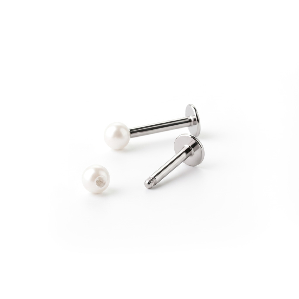 Labret cu perle acrilice în diverse culori