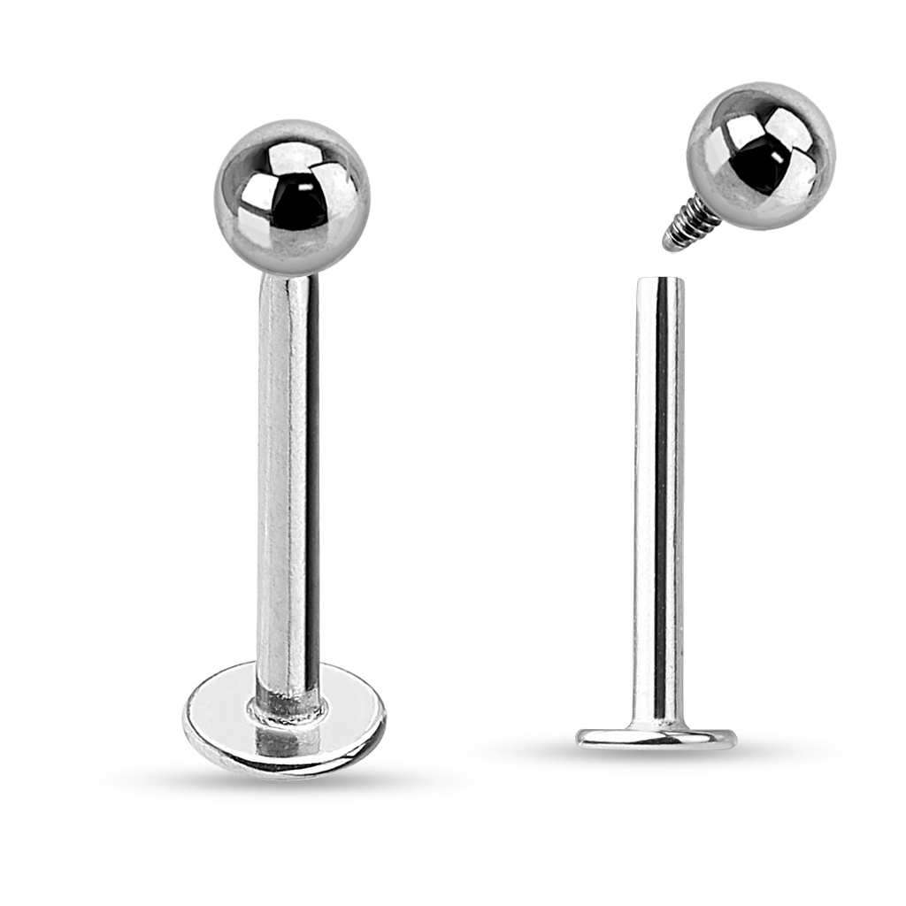 Labret din titan cu filet intern
