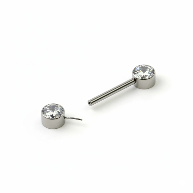 Barbell de sân făcută din titan cu pietre fixe fără filet