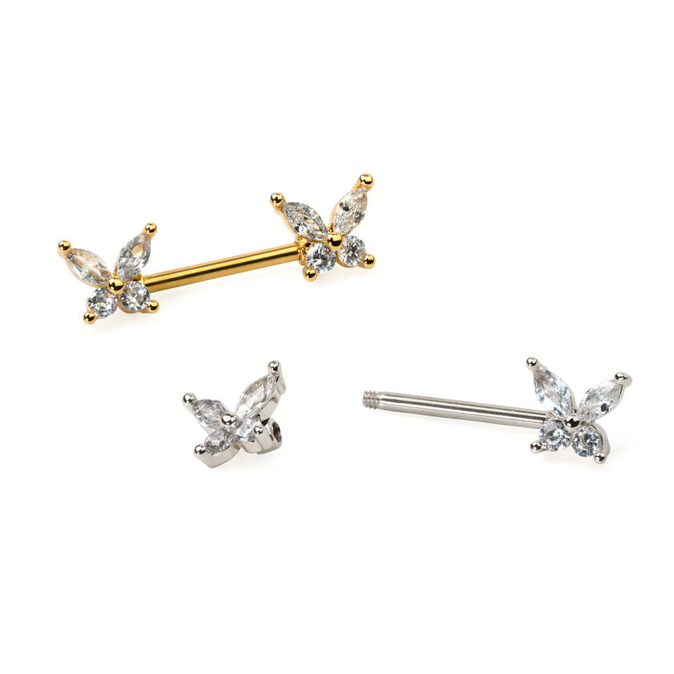 Barbell de sân cu capete fluture