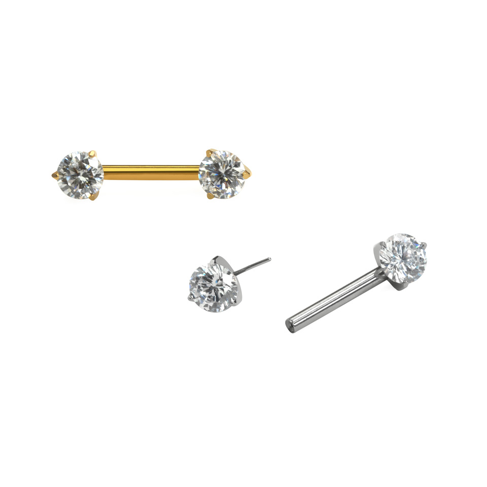 Barbell de sân din titan cu pietre