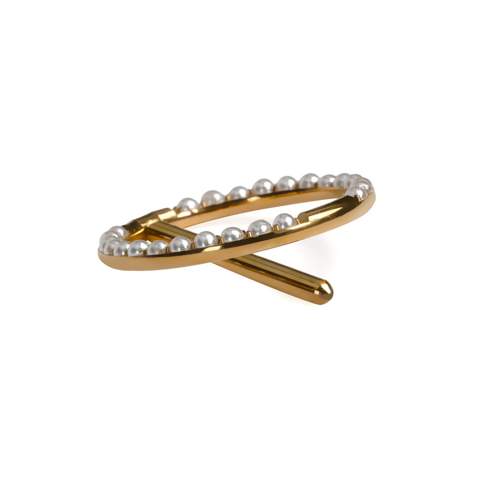 Clicker de sân din titan incrustat cu perle