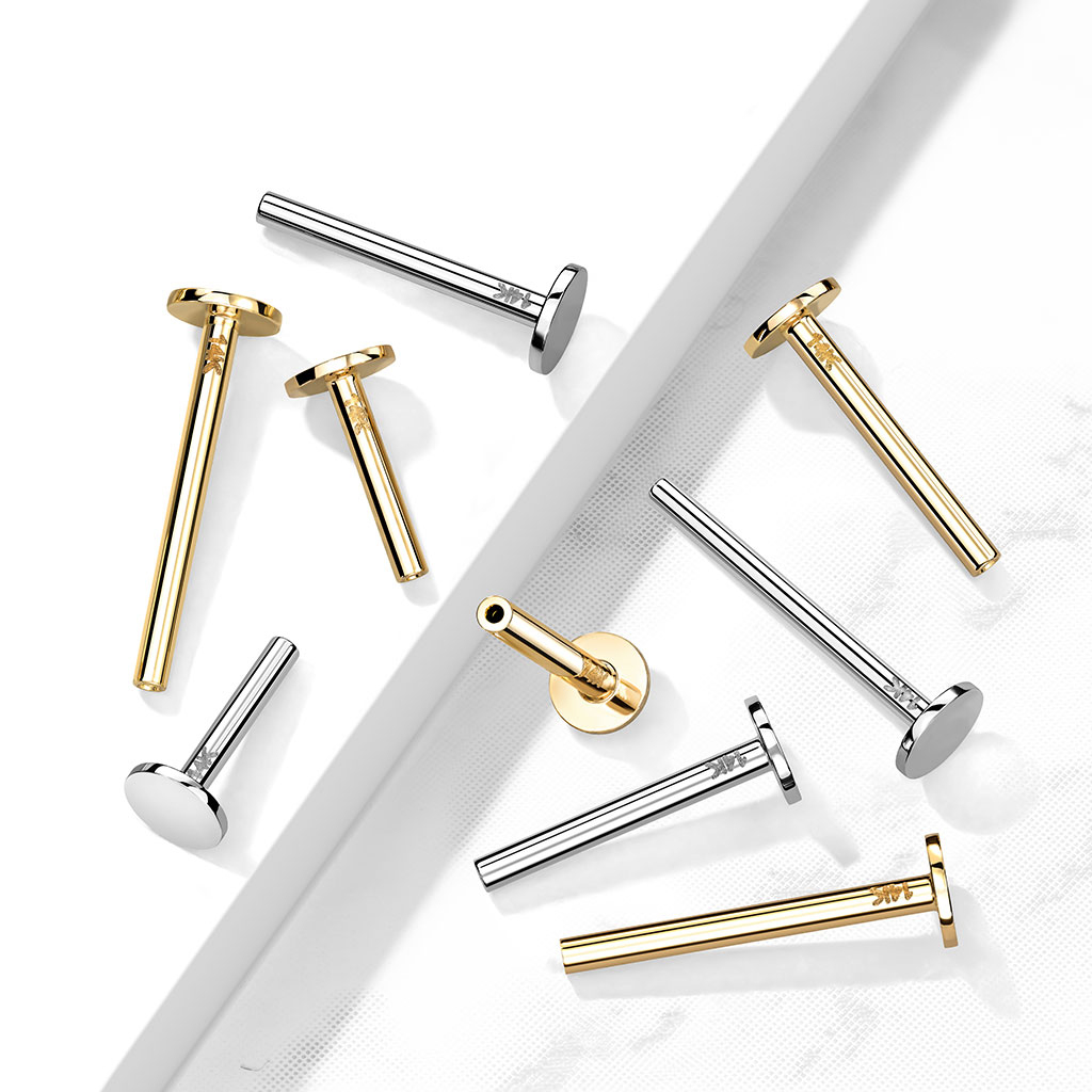 Labret push-in făcut din aur de 14 carate