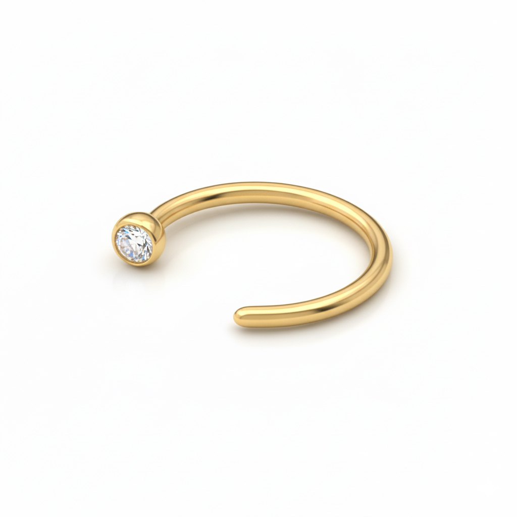 Hoop deschis din titan cu piatră