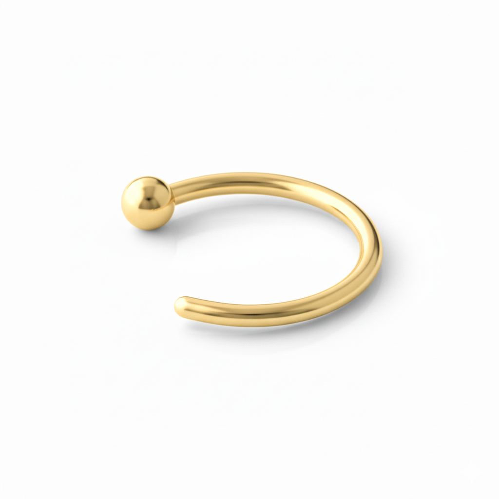 Cercel deschis simplu din titan