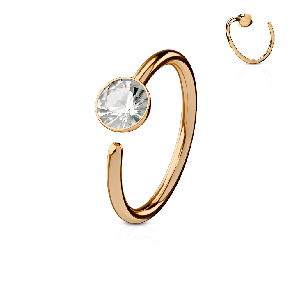 Cercel cu închidere și cristal fix