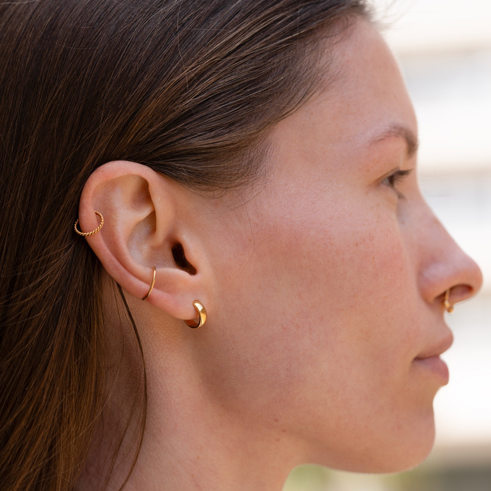 Cercel segmentat în multiple culori